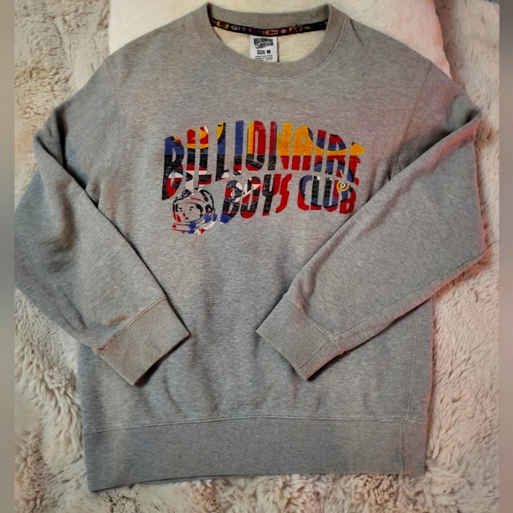 Billionaire Boys Club Men's International Arch Logo Crew Sweatshirt. size: m
